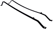 Fuel Tank Strap, 6 Cyl., 3.0L Engine, 47.5 in. Length of Strap 1 and 2, Steel Material