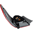 Passenger Side, Outer Tail Light, with Bulb, Halogen, Clear and Red Lens, Except Hybrid Model, USA Built Vehicle
