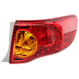 Passenger Side, Outer Tail Light, With bulb, North America Built Vehicle, CAPA CERTIFIED