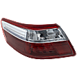 Driver Side, Outer Tail Light, without Bulb, LED, Clear and Red Lens, Hybrid Model, 4 Cyl., 2.4L Engine, Japan/USA Built Vehicle