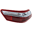 Driver Side, Outer Tail Light, without Bulb, LED, Clear and Red Lens, Hybrid Model, 4 Cyl., 2.4L Engine, Japan/USA Built Vehicle