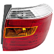 Passenger Side Tail Light, without Bulb, Halogen, Amber, Clear and Red Lens, Sport Model, Japan Built Vehicle