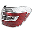 Passenger Side Tail Light, without Bulb, Halogen, Amber, Clear and Red Lens, Hybrid Model