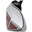 Passenger Side Tail Light, without Bulb, Halogen, Amber, Clear and Red Lens, Hybrid Model