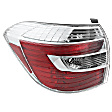 Driver Side Tail Light, without Bulb, Halogen, Amber, Clear and Red Lens, Hybrid Model