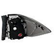 Driver Side Tail Light, without Bulb, Halogen, Amber, Clear and Red Lens, Hybrid Model
