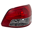 Passenger Side Tail Light, without Bulb, Halogen, Clear and Red Lens, Sedan, CAPA CERTIFIED