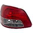 Driver Side Tail Light, without Bulb, Halogen, Clear and Red Lens, Sedan