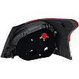 Driver Side Tail Light, without Bulb, Halogen, Clear and Red Lens, Sedan