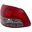 Driver Side Tail Light, without Bulb, Halogen, Clear and Red Lens, Sedan, CAPA CERTIFIED