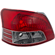 Driver Side Tail Light, without Bulb, Halogen, Clear and Red Lens, Sedan, CAPA CERTIFIED