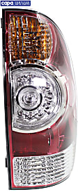 Passenger Side Tail Light, with Bulb, LED, Clear Lens, CAPA CERTIFIED