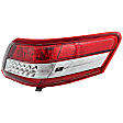 Passenger Side, Outer Halogen Tail Light, With bulb(s), Halogen, Clear and Red Lens, Except Hybrid Model, USA Built Vehicle