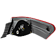 Driver Side, Outer Tail Light, with Bulb, Halogen, Clear and Red Lens, Except Hybrid Model, USA Built Vehicle