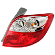 Passenger Side Tail Light, with Bulb, Halogen, Clear and Red Lens
