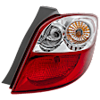 Passenger Side Tail Light, with Bulb, Halogen, Clear and Red Lens, CAPA CERTIFIED