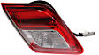 Driver Side, Inner Tail Light, with Bulb, Halogen, Clear and Red Lens, Except Hybrid Model, USA Built Vehicle