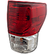 Passenger Side Tail Light, with Bulb, Halogen, Clear and Red Lens, CAPA CERTIFIED