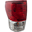 Driver Side Tail Light, with Bulb, Halogen, Clear and Red Lens, CAPA CERTIFIED