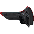 Passenger Side, Outer Tail Light, with Bulb, Halogen, Clear and Red Lens, Except SE Model, CAPA CERTIFIED
