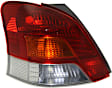 Driver Side Tail Light, without Bulb, Halogen, Amber, Clear and Red Lens