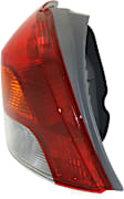 Driver Side Tail Light, without Bulb, Halogen, Amber, Clear and Red Lens