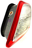Passenger Side, Inner Tail Light, without Bulb, Halogen, Clear and Red Lens