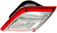 Passenger Side, Inner Tail Light, without Bulb, Halogen, Clear and Red Lens