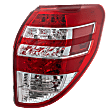 Passenger Side Tail Light, Without bulb(s), Halogen, Clear and Red Lens, Japan Built, CAPA CERTIFIED