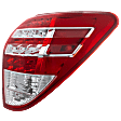 Passenger Side Tail Light, Without bulb(s), Halogen, Clear and Red Lens, Japan Built, CAPA CERTIFIED