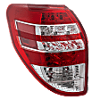 Driver Side Tail Light, Without bulb(s), Halogen, Clear and Red Lens, Japan Built, CAPA CERTIFIED