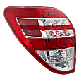 Driver Side Tail Light, Without bulb(s), Halogen, Clear and Red Lens, Japan Built, CAPA CERTIFIED