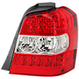 2006-2007 Toyota Highlander - Passenger Side Tail Light, without Bulb, Halogen, Clear and Red Lens, Hybrid Model