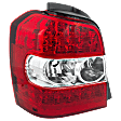 Driver Side Tail Light, without Bulb, Halogen, Clear and Red Lens, Hybrid Model