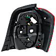 Driver Side Tail Light, without Bulb, Halogen, Clear and Red Lens, Hybrid Model
