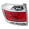 Driver Side Tail Light, without Bulb, Halogen, Clear and Red Lens, Hybrid Model