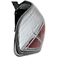 Driver Side Tail Light, without Bulb, Halogen, Clear and Red Lens, Hybrid Model