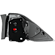 Driver Side Tail Light, without Bulb, Halogen, Clear and Red Lens, Hybrid Model