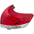 Passenger Side, Outer Tail Light, with Bulb, Halogen, Clear and Red Lens, CAPA CERTIFIED