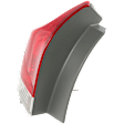 Driver Side, Outer Tail Light, with Bulb, Halogen, Clear and Red Lens