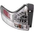 Driver Side, Outer Tail Light, with Bulb, Halogen, Clear and Red Lens, SE Model