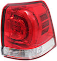Passenger Side, Outer Tail Light, with Bulb, Halogen, Clear and Red Lens, Base Model, 8 Cyl., 5.7L Engine
