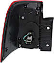 Passenger Side, Outer Tail Light, with Bulb, Halogen, Clear and Red Lens, Base Model, 8 Cyl., 5.7L Engine