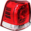 Driver Side, Outer Tail Light, with Bulb, Halogen, Clear and Red Lens, Base Model, 8 Cyl., 5.7L Engine