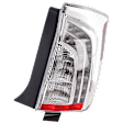 Passenger Side Tail Light, without Bulb, Halogen, Clear and Red Lens, Base Model