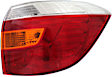 Passenger Side Tail Light, with Bulb, Halogen, Amber, Clear and Red Lens, Base/Limited/SE Models, USA Built Vehicle