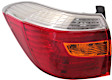 Driver Side Tail Light, with Bulb, Halogen, Amber, Clear and Red Lens, Base/Limited/SE Models, USA Built Vehicle
