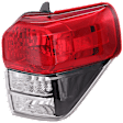 Passenger Side Tail Light, without Bulb, Halogen, Clear and Red Lens, Black Interior, Trail Model