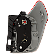 Driver Side Tail Light, without Bulb, Halogen, Clear and Red Lens, Black Interior, Trail Model