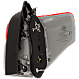 Driver Side Tail Light, without Bulb, Halogen, Clear and Red Lens, Black Interior, Trail Model